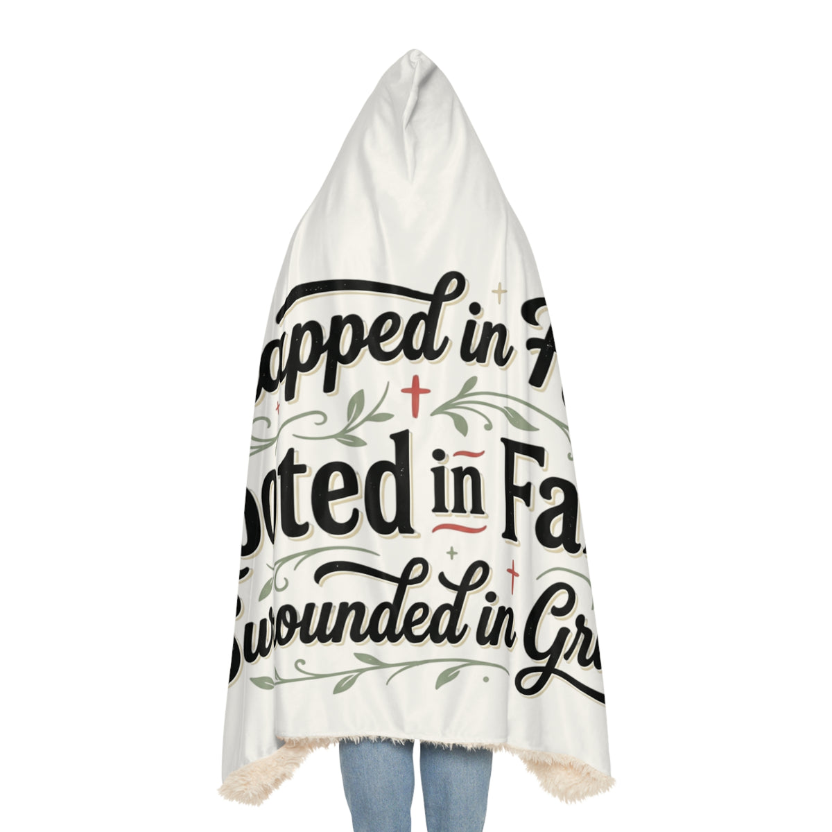 Wrapped in Hope Hooded Blanket — "Rooted in Faith, Surrounded in Grace"