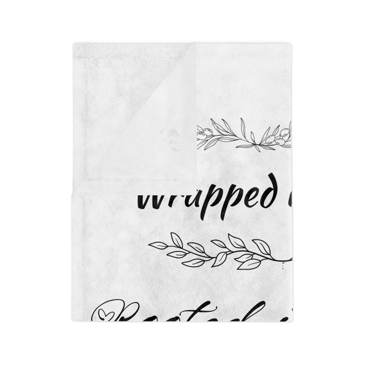 Inspirational Faith Blanket — "Wrapped in Hope, Rooted in Faith, Surrounded in Grace" Velveteen Throw
