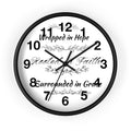 Wall Clock — "Wrapped in Hope, Rooted in Faith, Surrounded in Grace" Inspirational Home Clock