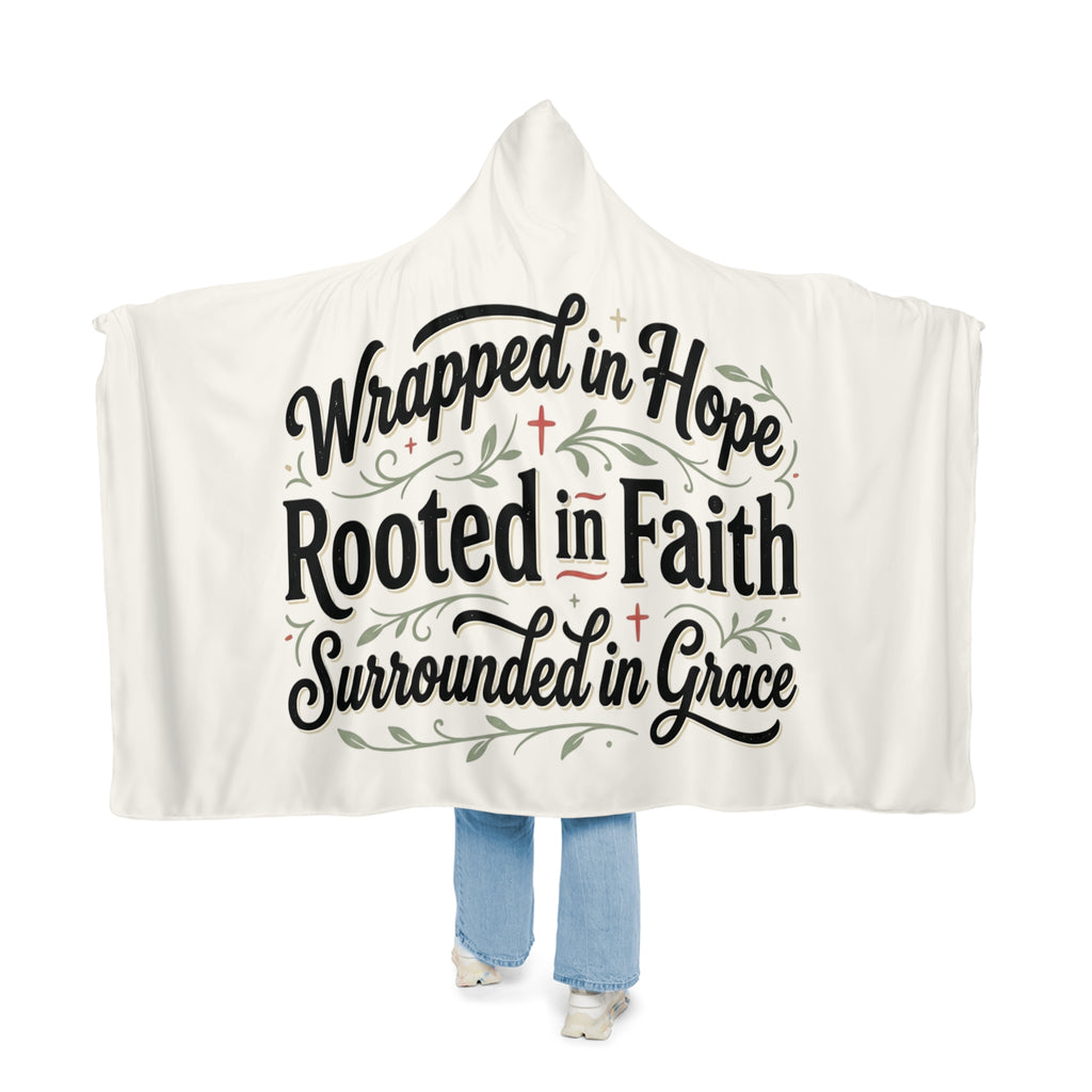 Wrapped in Hope Hooded Blanket — "Rooted in Faith, Surrounded in Grace"